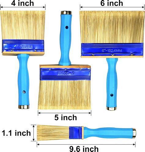 Double Thick 1.2 inch,Fence Brush,Paint Brush for Walls,Painters Paint Brush,Tool Set,Home ...