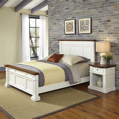 Home Styles Americana Queen Bed and Night Stand - Walmart.com - Walmart.com