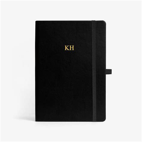 Personalised Hardbound Notebook - Black