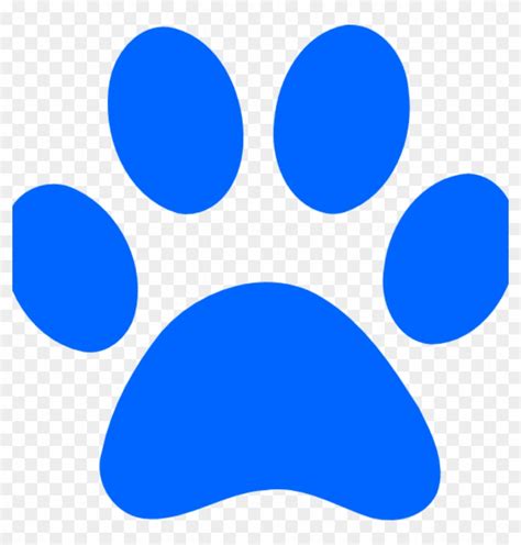 Blue Dog Paw Print Clip Art