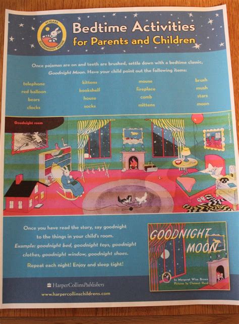 The Armstrongs: The rest of the Goodnight Moon activities