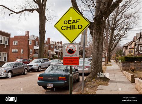 Deaf Child Area Sign - Deaf Child Sign Stock Photo Download Image Now Istock, How street signs ...