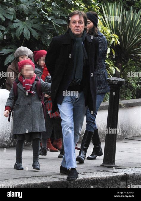 Sir Paul McCartney with wife Nancy Shevell and his daughter Beatrice ...