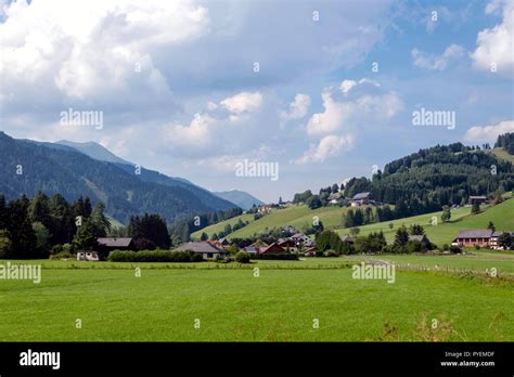 Typical Austrian village in the foothills of the Alps Stock Photo - Alamy