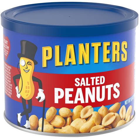 Planters Salted Peanuts 9.5 oz Canister - Walmart.com - Walmart.com