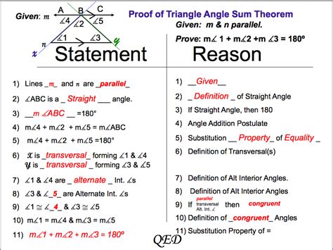 Geometry Angle Proofs Practice With Answers