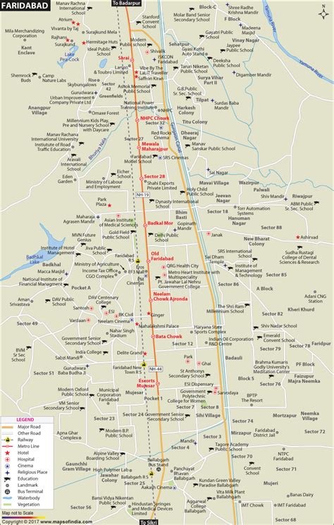 Faridabad City Map