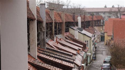 Walking Along Medieval Town Wall Noerdlingen Stock Photo - Image of ...