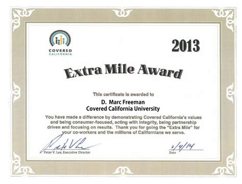 Extra Mile Award marc | PPT