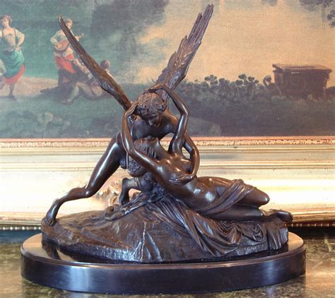 SM299 - Gorgeous Bronze Sculpture Cupid and Psyche