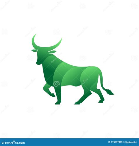 Green bull logo stock vector. Illustration of element - 175337885