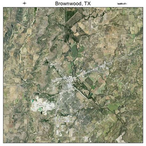 Aerial Photography Map of Brownwood, TX Texas