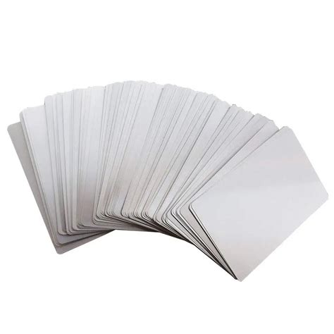 100pcs Sublimation Metal Business Cards Laser Engraved Metal Business Cards Sublimation Blanks 3 ...