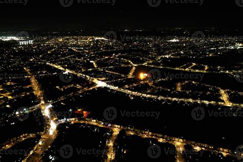 Aerial View of City During Night 17693790 Stock Photo at Vecteezy