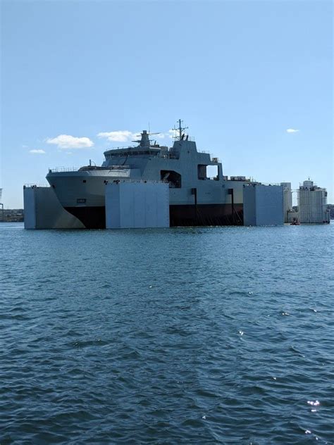 HMCS Harry deWolf Launch | Royal canadian navy, Sydney opera house, Warship