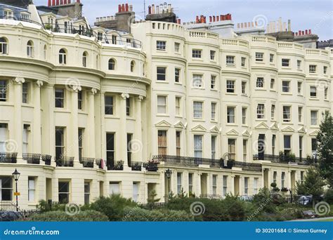 Brighton Street Regency Period Flats England Editorial Stock Image - Image of building, floors ...