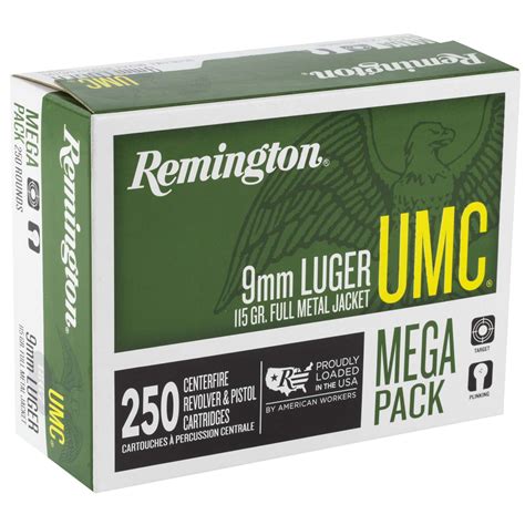 Remington Ammunition L9MM3A UMC 9mm Luger 115 gr Full Metal Jacket (FMJ ...