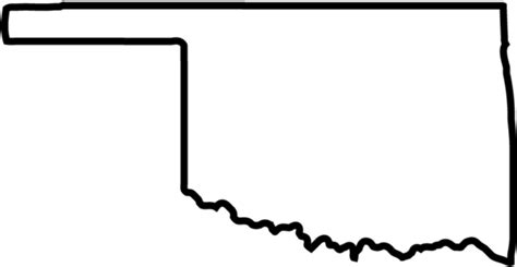 Oklahoma Vector Outline Graphic Black And White Stock - Oklahoma ...