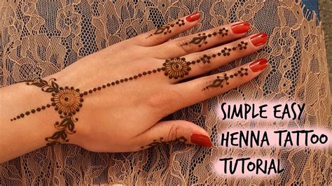 Simple unique DIY Henna mehendi design for beginners - YouTube