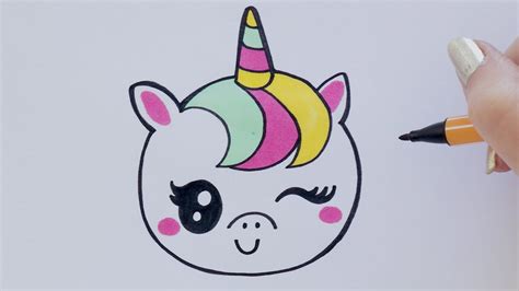 HOW TO DRAW A UNICORN FACE EASY | Unicorn drawing, Unicorn face, Cute ...