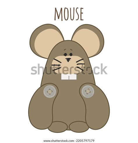 Vector Cartoon Style Brown Mouse Character Stock Vector (Royalty Free ...