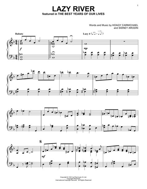 Lazy River | Sheet Music Direct