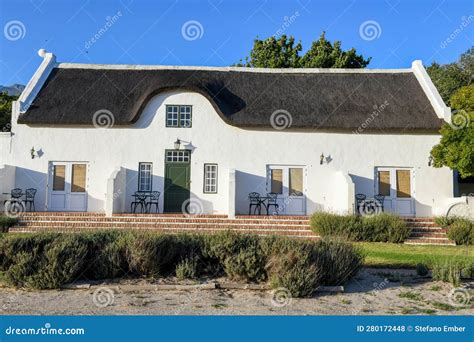 Colonial Building of Franschhoek in South Africa Stock Photo - Image of ...