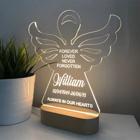 Personalized in Memory Gift Remembrance Light Memorial Plaque for Loved One - Etsy