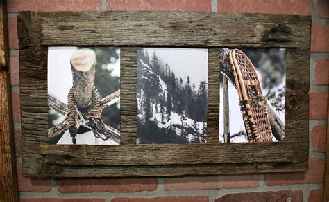 Barnwood Collage Picture Frame Rustic Multi Pane 3 5x7 Photo | Etsy