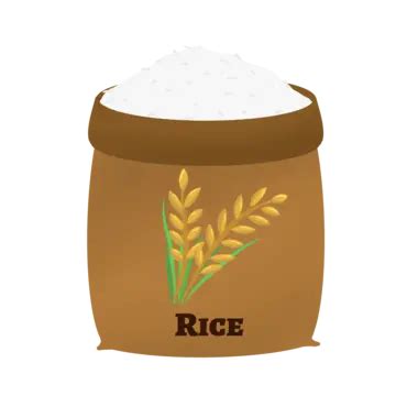 A Sack Of Rice Cartoon Bags Grain Vector, Cartoon, Bags, Grain PNG and Vector with Transparent ...