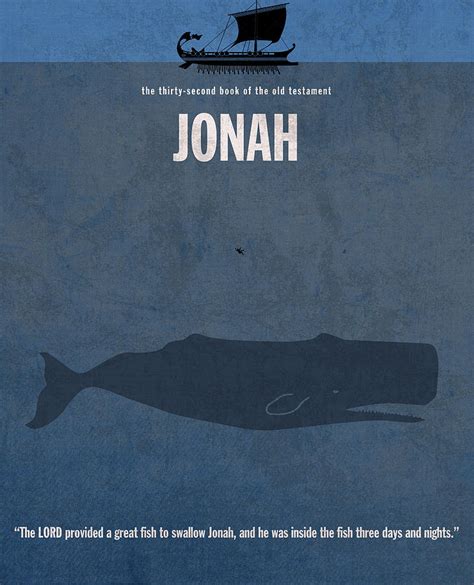 Jonah Books Of The Bible Series Old Testament Minimal Poster Art Number ...