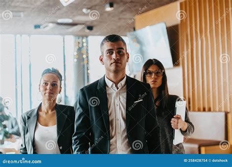 Group of Successful Business People Standing Together at Office. Stock Photo - Image of head ...