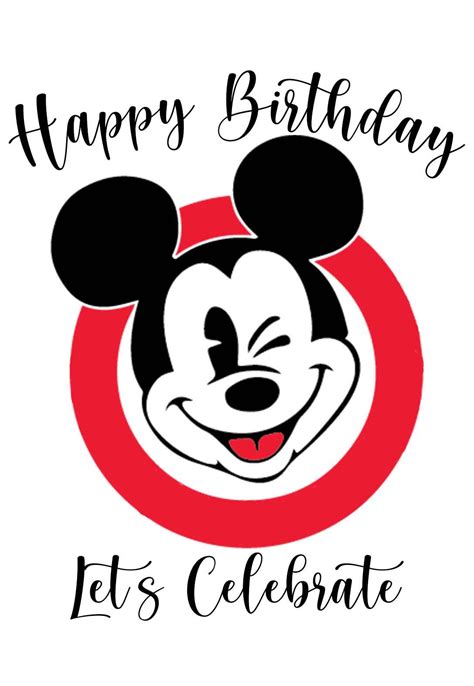 Mickey Mouse Printable Birthday Cards Free