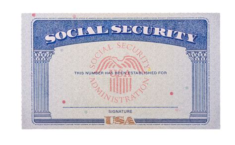 Blank Usa Social Security Card Isolated Against White Background Stock ...