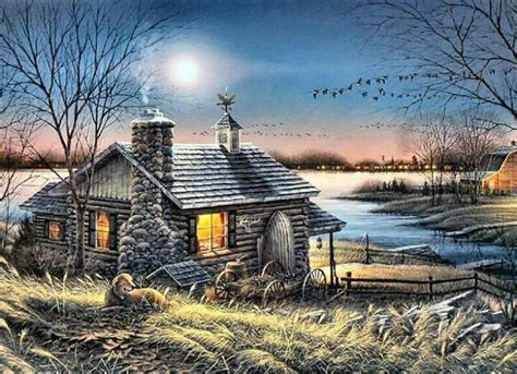 Beautiful | Cabin art, Hunting art, Landscape art