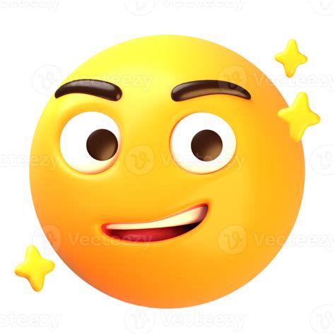 Smirking face 3D Emoji Icon 29167650 PNG