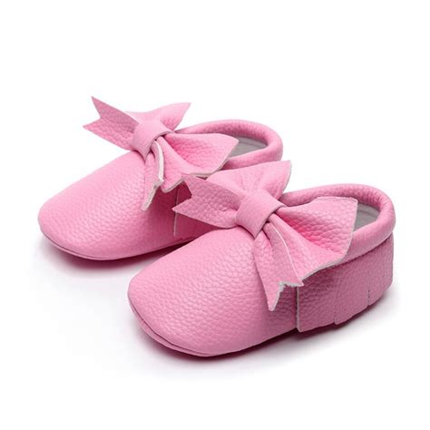 Newborn Baby Girl Shoes Cute Solid Color Princess Baby Anti-slip On Shoes 0-2T Toddler First ...