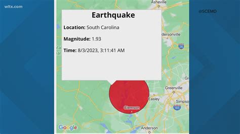 1.9 magnitude earthquake recorded in Six Mile, South Carolina | wltx.com