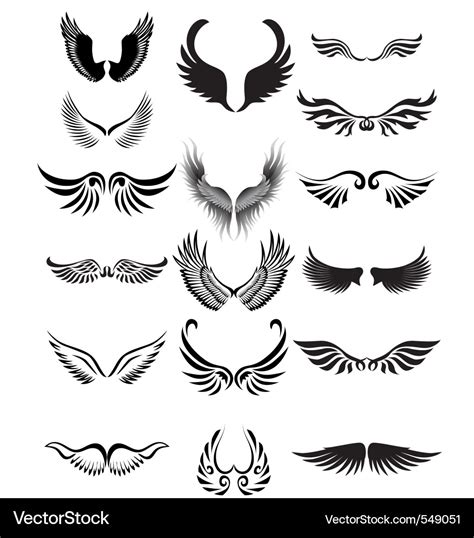 Wings silhouette Royalty Free Vector Image - VectorStock