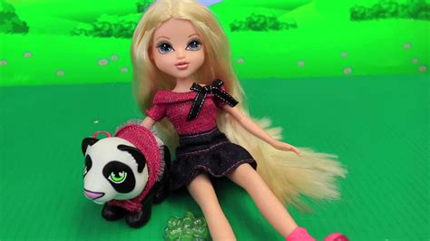 Barbie Pooping Dog Moxie Girlz Poopsy Pets Panda Avery Doll Toy Review ...