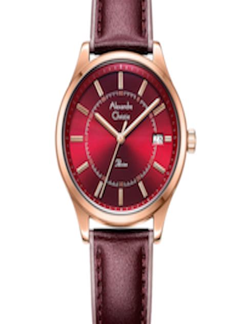 Buy Alexandre Christie Women Red Dial & Red Leather Straps Analogue Watch - Watches for Women ...