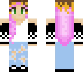 Girl with a pink hair | Minecraft Skin