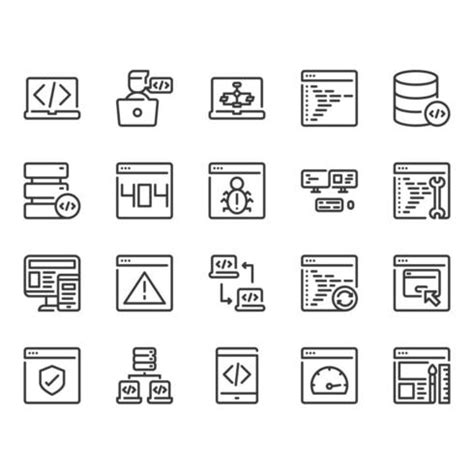 Programming icon set 683848 Vector Art at Vecteezy