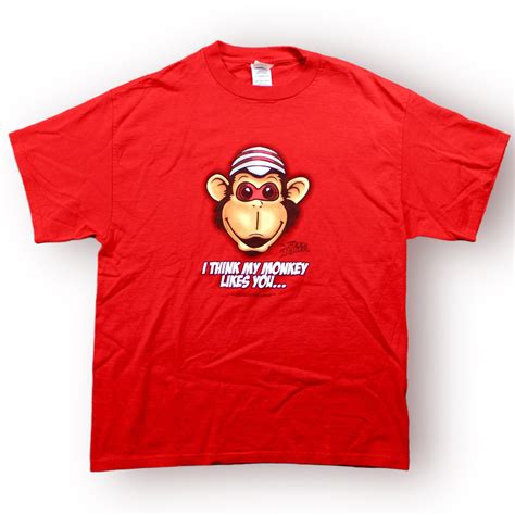 Vintage Vintage Speed Racer 2005 Chimpanzee Chim Chim Red T-Shirt | Grailed