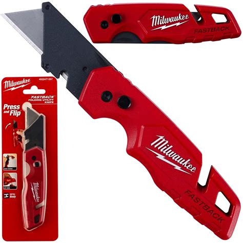 Milwaukee FASTBACK Flip Utility Knife Blade Cutter Cutting