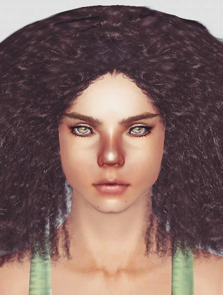 Afro hairstyle 01 by Momo - Sims 3 Hairs