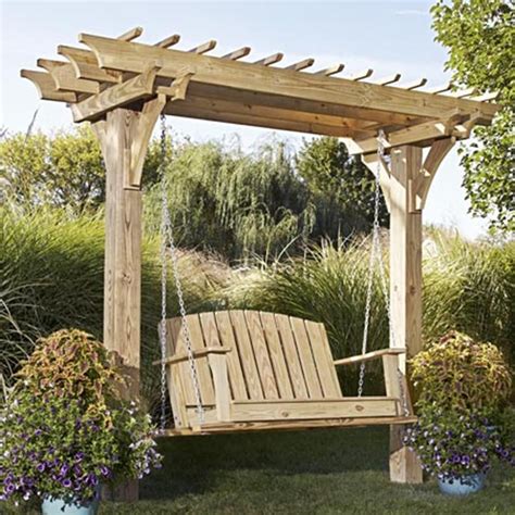 Easy Swinging Arbor with Swing Woodworking Plan from WOOD Magazine | Backyard structures ...