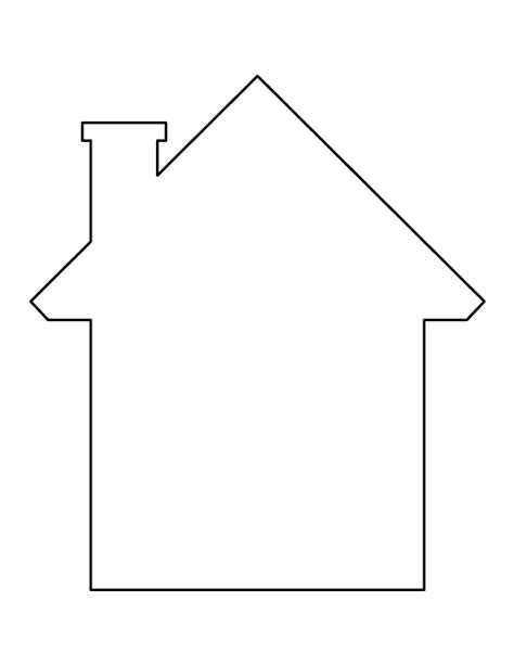 House pattern. Use the printable outline for crafts, creating stencils ...