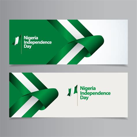 Happy Nigeria Independence Day Celebration Vector Template Design ...