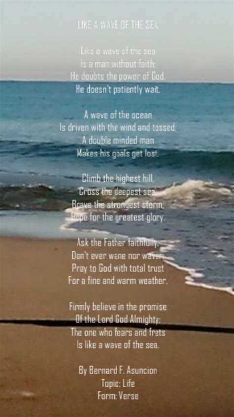 Like A Wave Of The Sea Poem by Bernard F. Asuncion - Poem Hunter